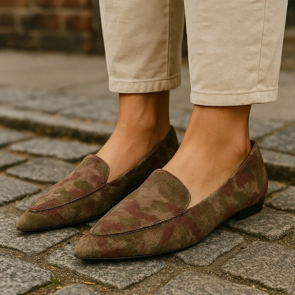 ❄️ Cato | Camo Faux Fur Loafers Various Sizes Available